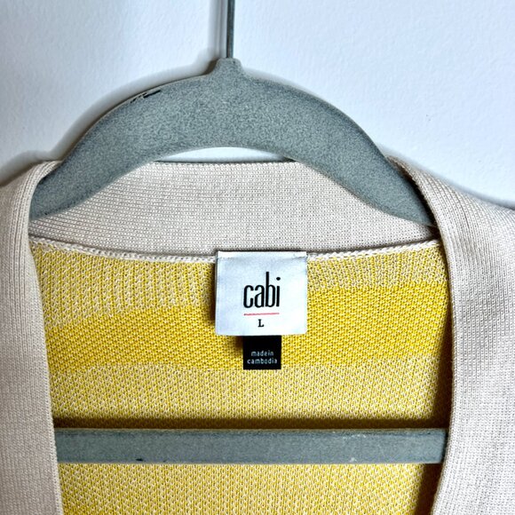 CAbi #5836 Roar Cardigan Sweater Tiger Stripe V-Neck Oversized Slouchy Sz Large - Picture 4 of 7